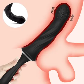 Handheld Dildo Vibrator Puternic G-spot Stimulator Butt Plug Anal Masaj Vibrator Anal Plug Adult Jucarii Sexuale de Cuplu