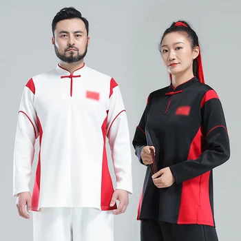 Kun Maestru Kung Fu Rochie De Wushu Îmbrăcăminte Artă Marțială Uniformă Tai Chi Haine Femei Și Bărbați, Unisex Maneca Lunga Gros 2023 Noi
