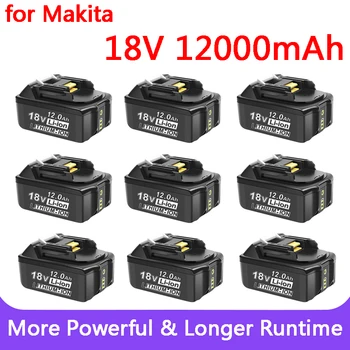 Nou Pentru Makita 18V 12000mAh Baterie Reîncărcabilă Instrumente de Putere Baterie cu LED baterie Li-ion de Înlocuire LXT BL1860B BL1860 BL1850