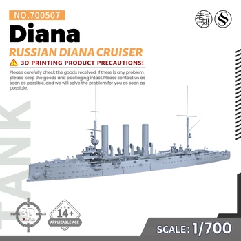 SSMODEL 700507 1/700 3D Imprimate Rășină Model Kit rus Diana Cruiser