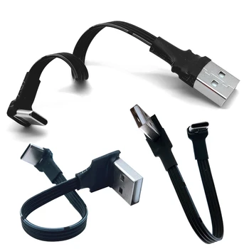 USB-C Typ C conexiunile de transport cu PÂNĂ Jos Abgewinkelt 90 Grad zu USB 2,0 conexiunile de transport cu Daten Kabel USB Type-c Flache kabel 0,1 m/0,2 m/0,5 m/1