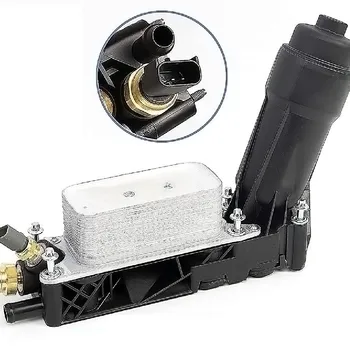 Ulei de motor cu Filtru Cooler Adaptor Ansamblul de Locuințe cu Senzor Kit potrivit pentru 5184294AE 2011 2012 2013 Chrysler 200/300