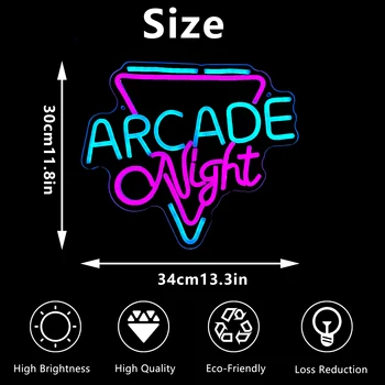 Arcade Noapte LED Neon pentru Arcade Luminos Led Joc Sala Bar Club Magazin de Lumini de Neon Personalizate, Decor de Perete USB Lumini de Neon