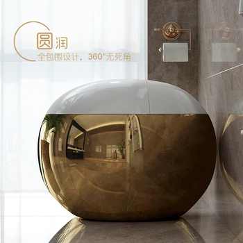 Aur Pipped Ou Toaletă Inteligent Automat Integrat De Culoare Lavoar Sifon Wc Electric