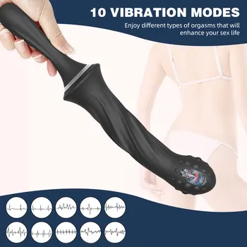 Handheld Dildo Vibrator Puternic G-spot Stimulator Butt Plug Anal Masaj Vibrator Anal Plug Adult Jucarii Sexuale de Cuplu