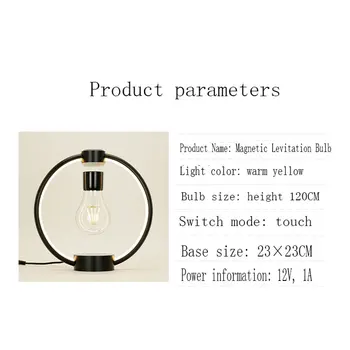 NOI Levitație Magnetică Bec Atmosfera Retro Lampa LED RGB Lumina de Noapte ochelari de Protecție USB Lampa pentru Dormitor Home Decor Camera Cadou
