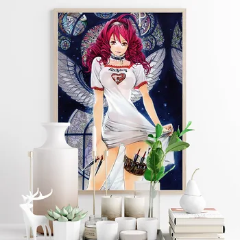 Super Anime-Ul Japonez De Arta De Imprimare Poster Desene Animate Rol Perete Imagine Personaj Manga Panza Pictura Decor