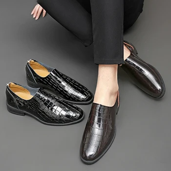 2023 Stil Britanic Barbati Pantofi Oxford Clasic Dantela-Up Brocue Bărbați de Moda Rochie de Petrecere Pantofi de Înaltă Calitate din Piele Pantofi