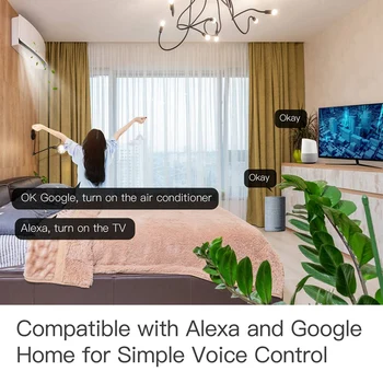 2X Tuya Zigbee Smart IR Control de la Distanță Universal Telecomanda cu Infraroșu Pentru Casa Inteligentă Funcționează Cu Alexa Acasă