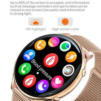 Noul Smartwatch Femei 1.39 inch IPS Voce de Asteptare de Monitorizare a Sănătății 70+ Sport Moduri de Bărbați Impermeabil Ceas Inteligent De la Samsung