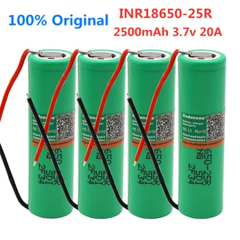 100% Original INR18650-25R 2500mAh Brand ForSamsung 18650 baterie 2500mAh baterie Reîncărcabilă 3.6 V INR18650 25R+DIY sârmă
