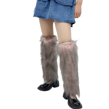 Faux Blanuri Picior Cald,Moale, Cald, Confortabil Fuzzy Picior Cald Boot Mansete Acoperire pentru Femei Costume de Partid Boot Mâneci Boot P8DB