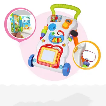 Jucărie Cadou Reglabil Musical Walker Șurub de Înaltă Calitate Sit-to-Stand Baby Walker Copil Cărucior