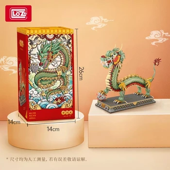 LOZ 1416pcs Dragon Chinezesc Bloc Stil Chinezesc Animal Mini Blocuri DIY Fata Asamblarea Cărămizi Jucarii de Cadouri de Craciun pentru adulti