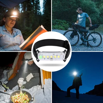 Lanterna Far Baterie 3 Built-in aer liber Portabil Reîncărcabilă Cap Impermeabil Lumini de Camping Mini Faruri Moduri