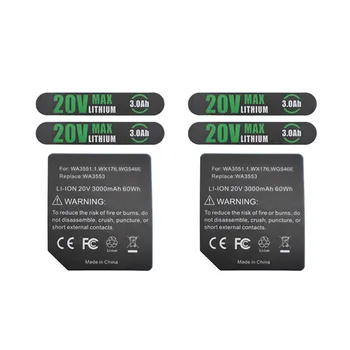 10buc/set WA3551.1 20V 3.0 Ah Lithium Baterie Eticheta DIY Baterie Bastoane pentru Worx WA3551 WA3572 Baterie Accesorii Piese