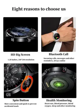 2023 Noi QW33 apelare Bluetooth Ceas Inteligent Bărbați Impermeabil Sport Tracker de Fitness Smartwatch Mare ecran HD pentru huawei, Xiaomi