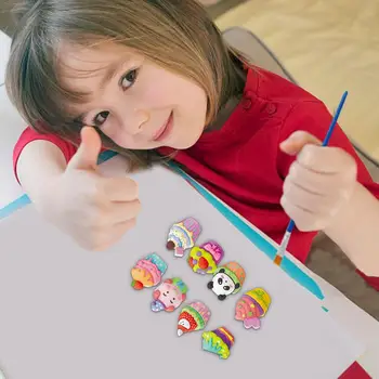Tencuiala Pictura Ambarcațiuni Kit 8Pcs Drăguț Vopsibil Ambarcațiunile de a Face Jucărie Kit Decor Acasă Pictură pentru Copii, Accesorii Petrecere