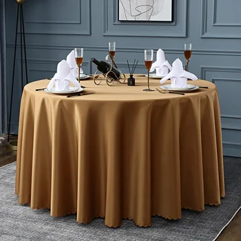 Vertical neted hotel masă rotundă pânză de culoare solidă masă de banchet pânză groasă de masă