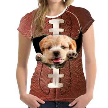 2023 Harajuku O-Neck T-Shirt Casual Supradimensionate, Haine Vintage Print Vara pentru Femei T-Shirt Câine Grafica 3D Tricouri Femei Topuri