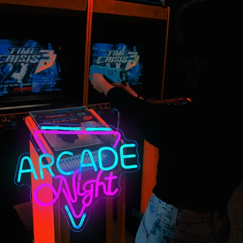 Arcade Noapte LED Neon pentru Arcade Luminos Led Joc Sala Bar Club Magazin de Lumini de Neon Personalizate, Decor de Perete USB Lumini de Neon