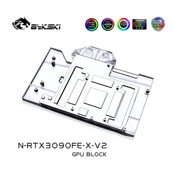 Bykski Apă Bloc Folosi pentru NVIDIA RTX3090 Fondator Ediție GPU Card / Cupru Bloc se Potrivesc 3090 FE placa Video / Backplate-O-RGB RURA