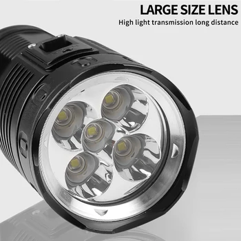 Scuba Diving Lumina 5T40 LED-uri se arunca cu capul Lanterna Puternic IPX8 Subacvatice 500M Adâncime Lanterna Profesionala Scufundări Lanterna 4*18650 Battey
