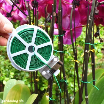 Verde Multifunctional Din Plastic Oțel Cravată Robust Reutilizabile Gradina Flori Plantă Suport Curea Cravată