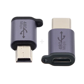 Zihan 2 buc/Lot USB2.0 Micro Feminin Mini USB Type-C USB-C Putere de sex Masculin Adaptor 480Mbps Date cu Lanț Găuri
